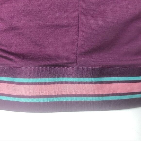 Fabletics Burgundy Front Twist Long Sleeve Cropped Activewear Top Size Small​ - Picture 7 of 9
